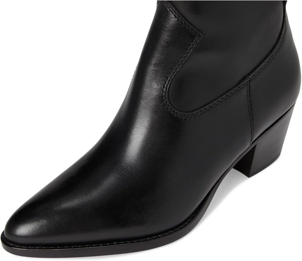Lauren Ralph Lauren Women Harpher Burnished Leather Black 7 Medium